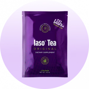 Iaso Brew Tea with circle